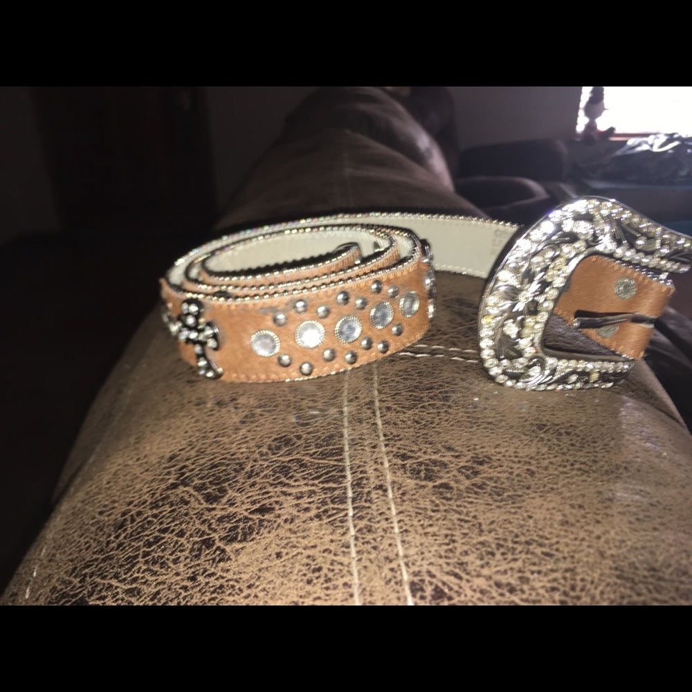 Western belt. Genuine leather